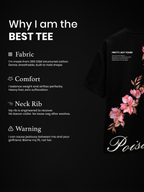 Poisoned Bloom Unisex Black Oversized T-Shirt