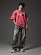 Bad Daniels Unisex Pink Oversized T-Shirt