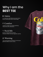 The Diet Choke Unisex Maroon Acid Wash Tshirt