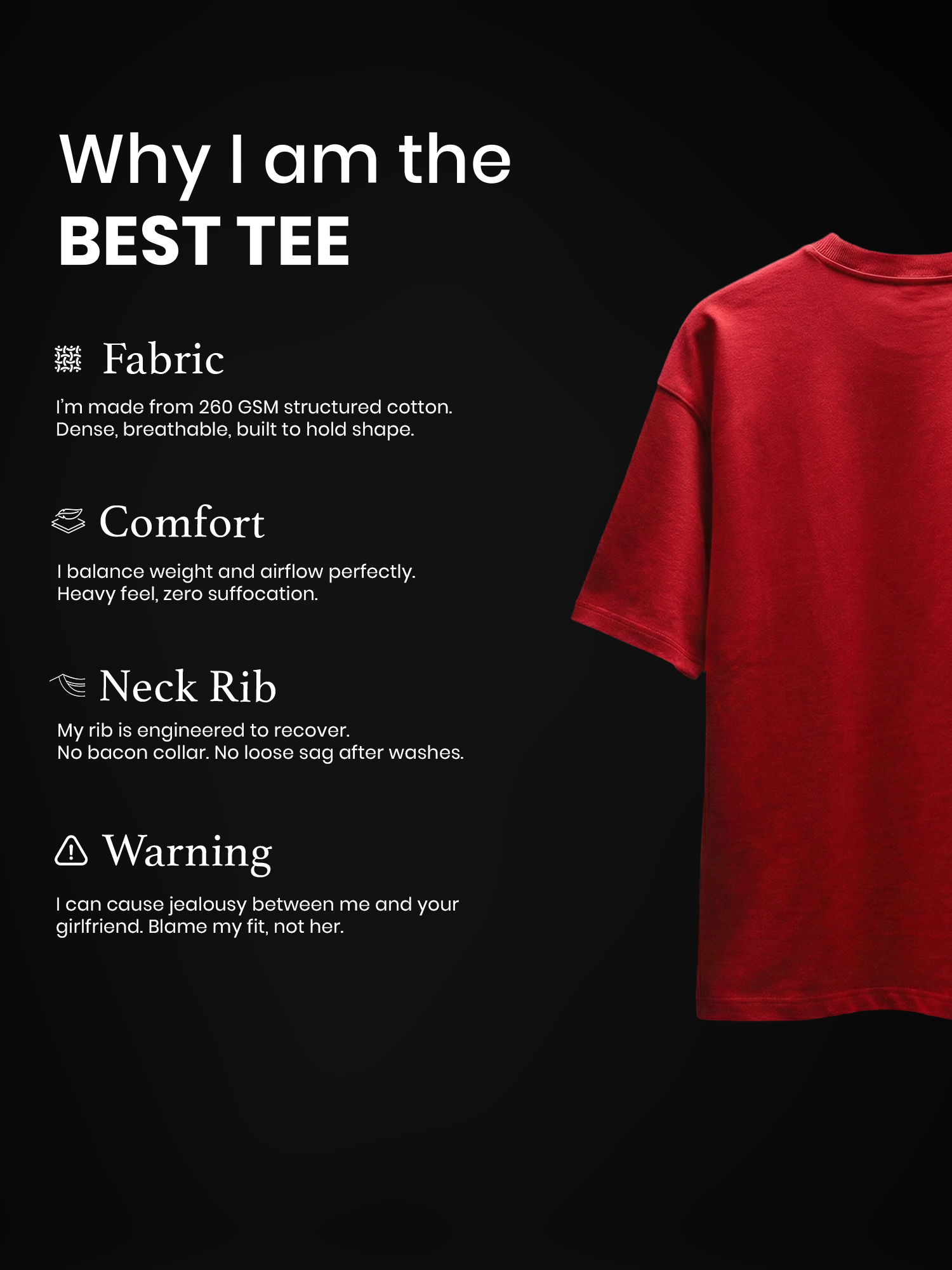 Classic Red Unisex Oversized T-Shirt