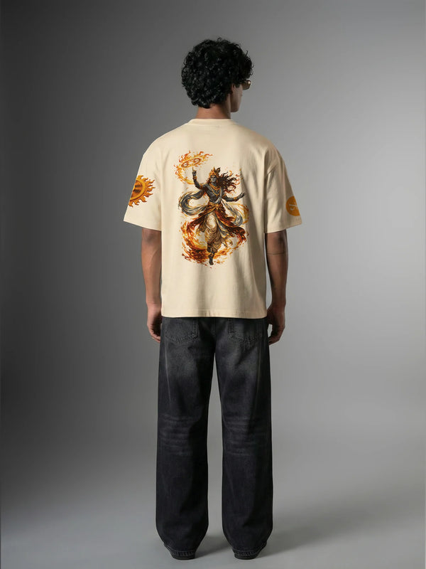 Sacred Fury Unisex Off-White Oversized T-Shirt